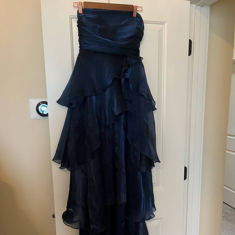 Long blue ruffle dress Lucy in the sky